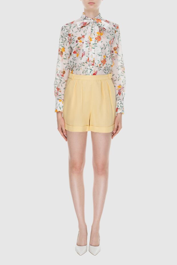 Loro Piana bermuda shorts yellow for women made of linen 173701 - photo 2