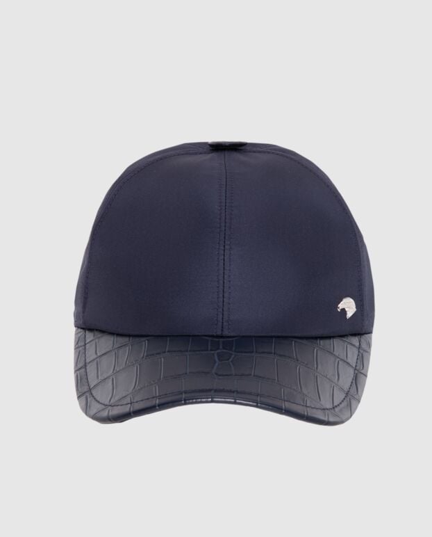 Stefano Ricci men's dark blue alligator and silk cap 173711 - photo 1
