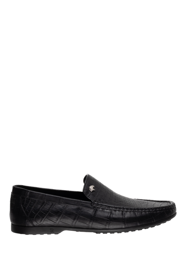 Men's alligator leather moccasins black - photo 1