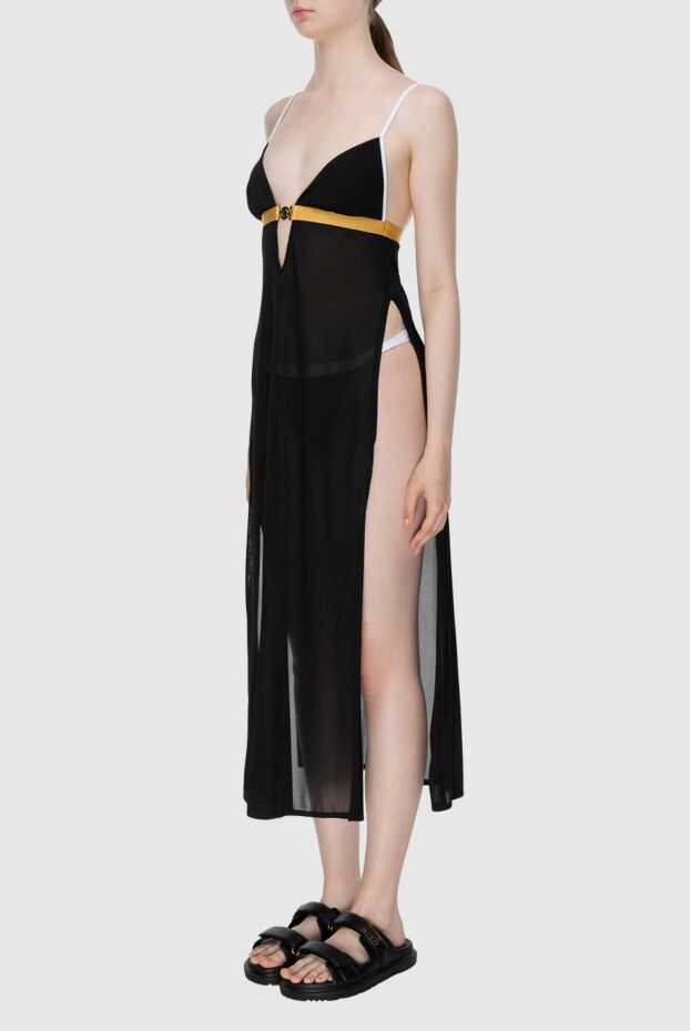 Balmain сукня жіноча чорна напівпрозора з глибокими вирізами 173753 - фото 3