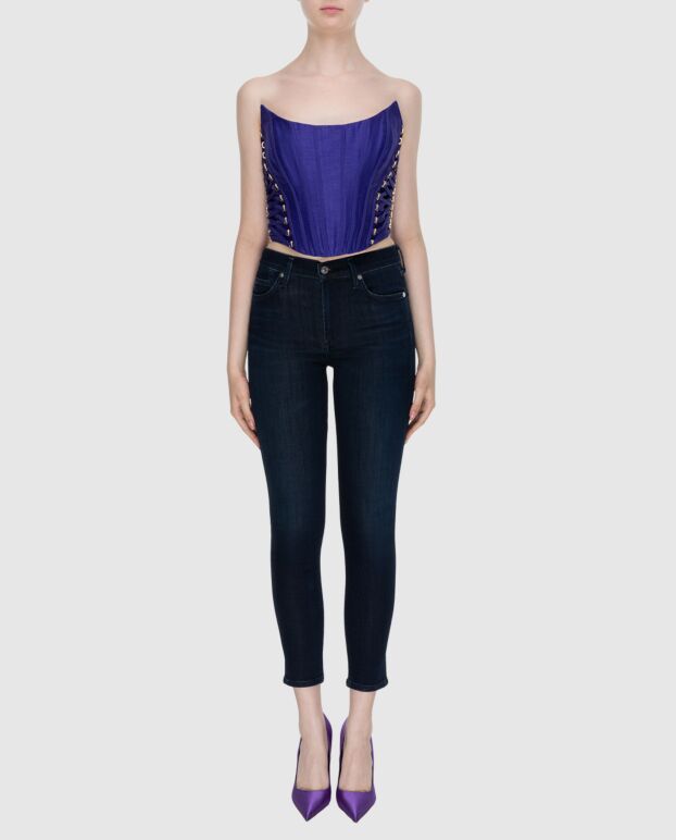 Zimmermann blue linen and silk corset for women 173819 - photo 2