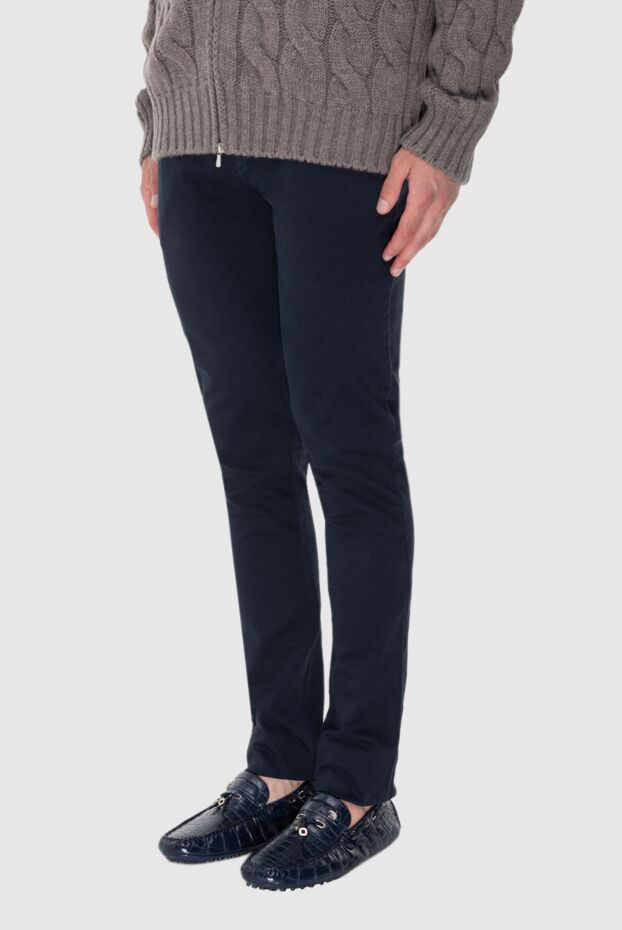 Zilli cotton jeans with burgundy patch and decorative embroidery 173844 - photo 3