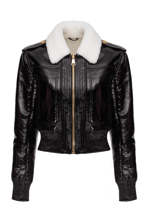 Balmain woman black leather jacket for women buy with prices and photos 173860 - photo 1