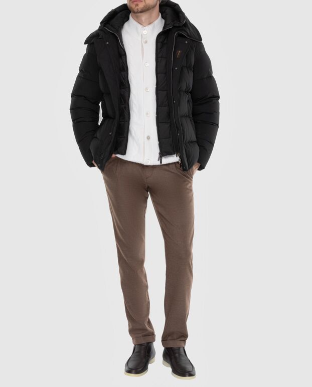 Moorer black men's jacket with a hood 173869 - photo 2