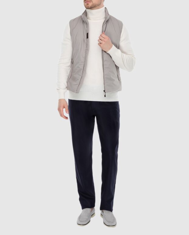 Moorer men's gray vest with zippered pockets 173876 - photo 2