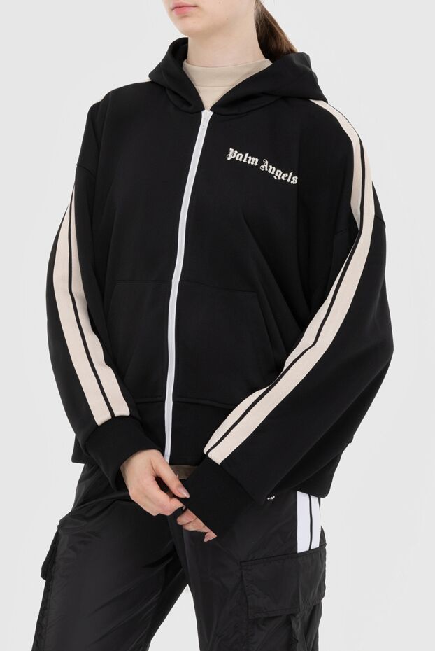Palm Angels худи из полиэстера черное женское 173951 - фото 3