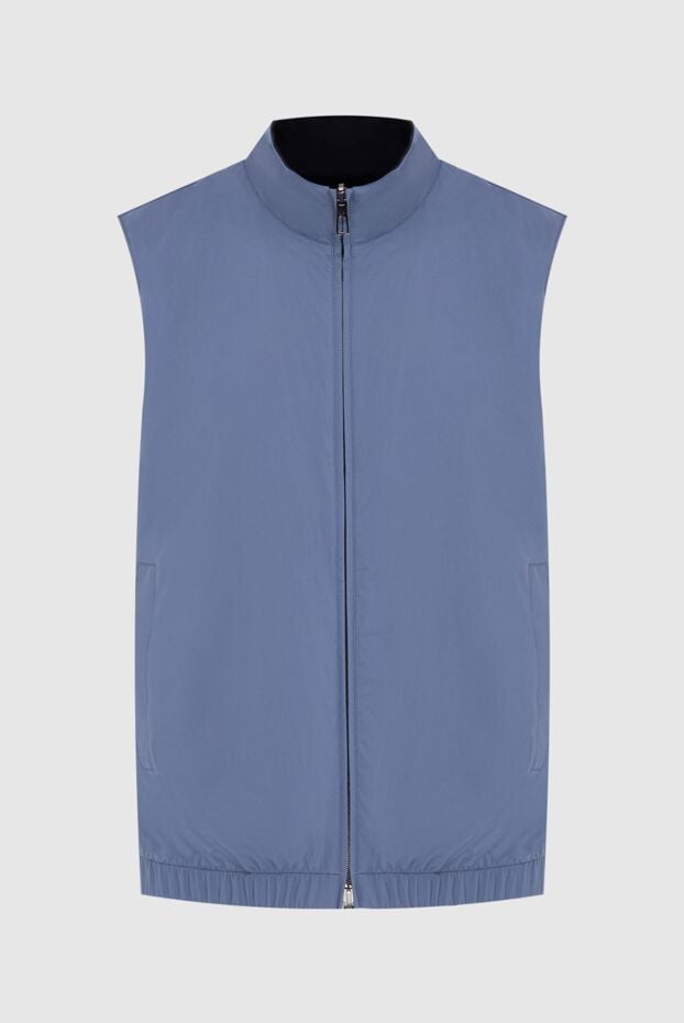 Loro Piana a light blue vest with a simple cut and a zipper 173961 - photo 1