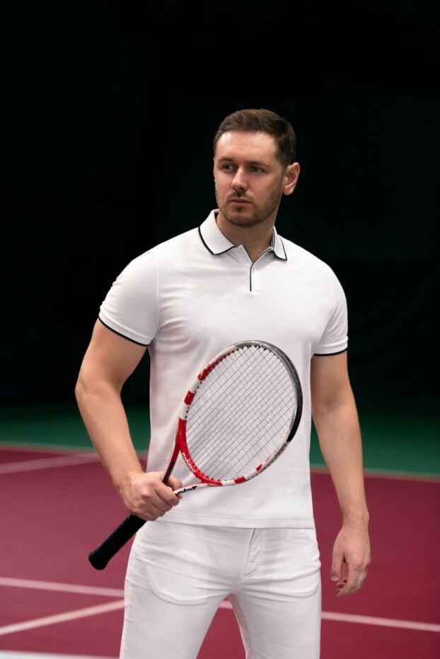 Loro Piana white polo shirt with contrast piping for men 173971 - photo 2