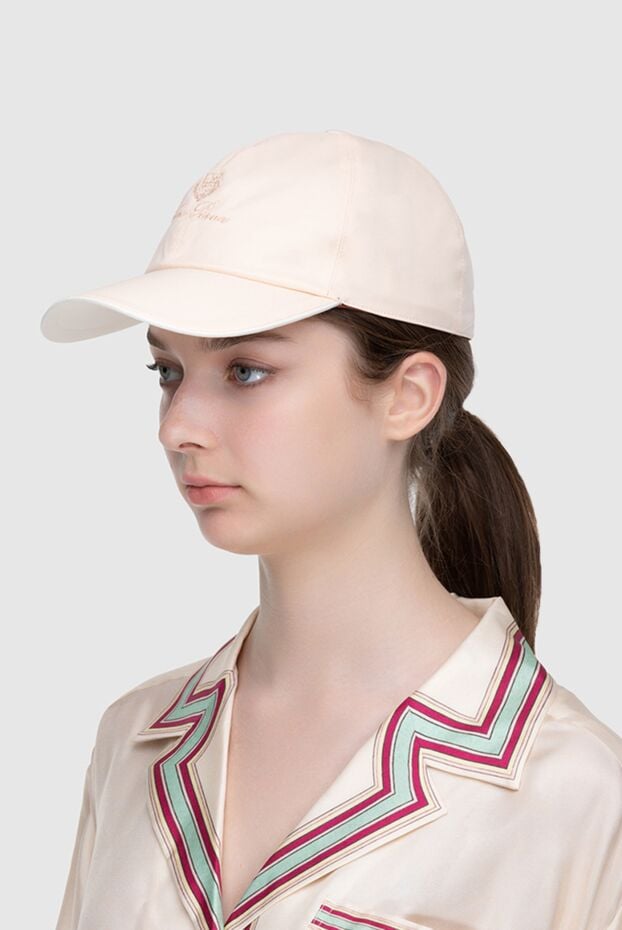 Loro Piana women's pink cap with logo 173981 - photo 2