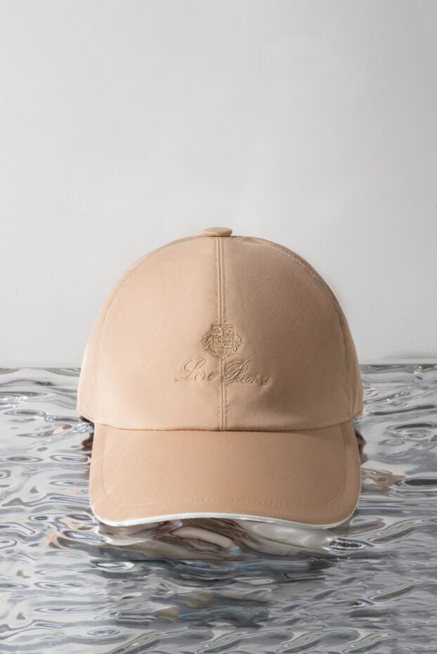 Loro Piana кепка мужская бежевая с логотипом 173982 - фото 2