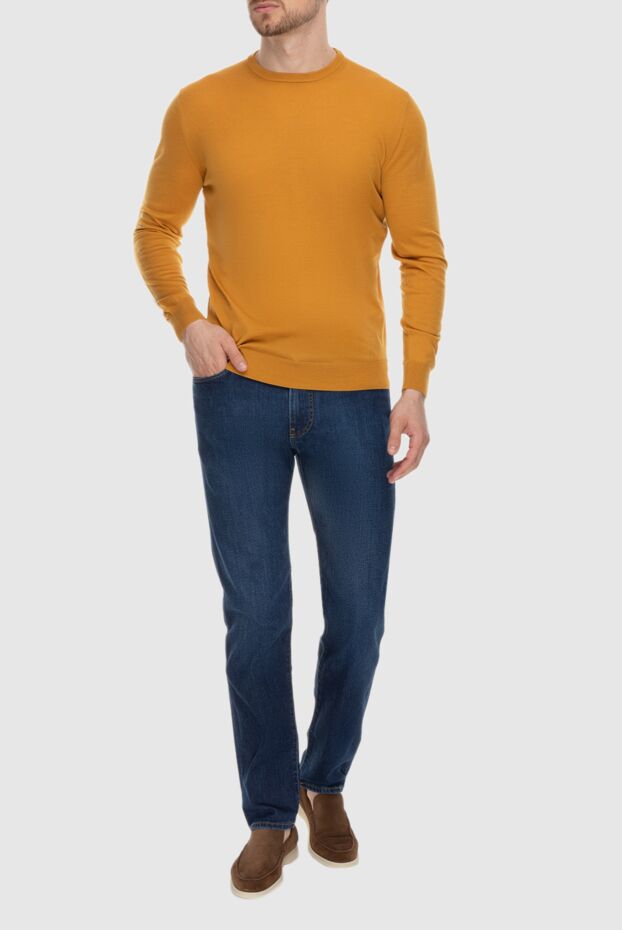 Loro Piana men's basic blue cotton jeans 173995 - photo 3