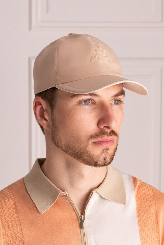 Loro Piana men's beige cap with embroidered logo 174012 - photo 2