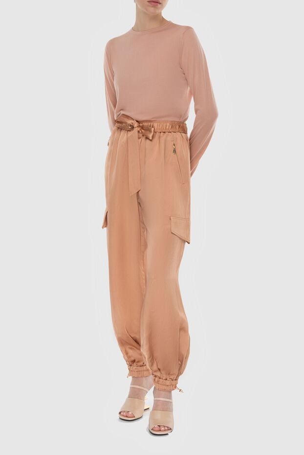 Zimmermann brown women's pants with a belt and pockets 174055 - photo 2