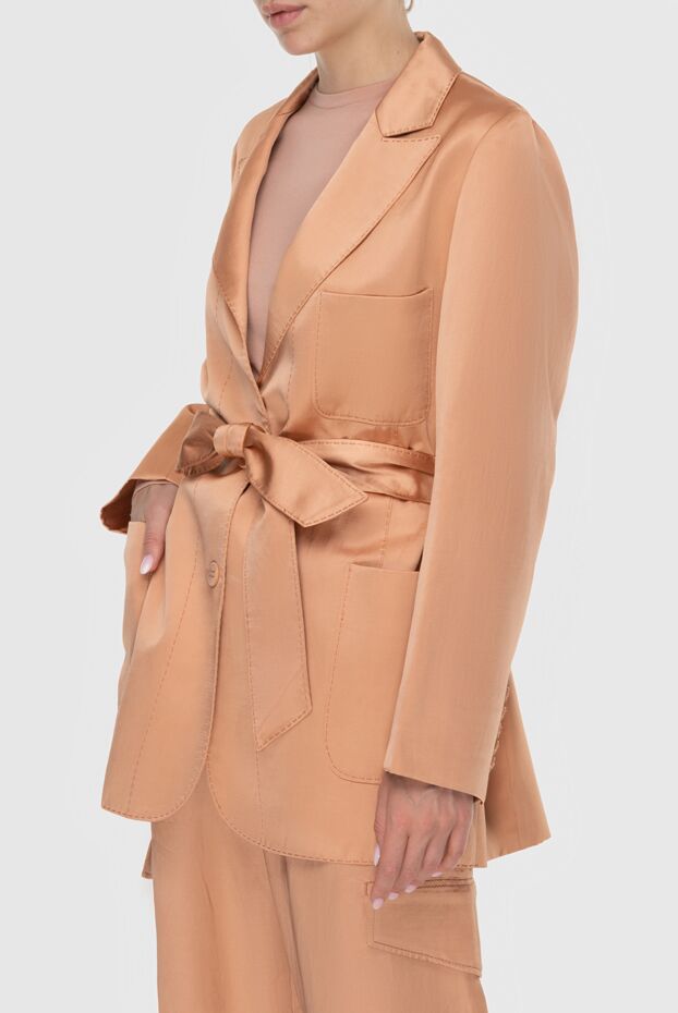 Zimmermann long women's brown jacket with belt 174059 - photo 3