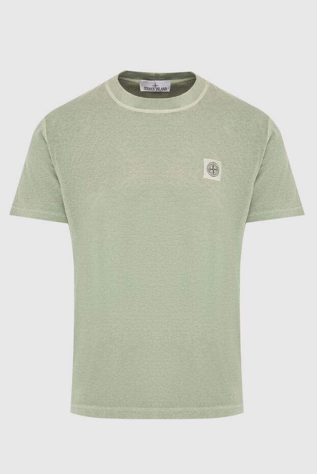 Stone Island man green cotton t-shirt for men buy with prices and photos 174096 - photo 1