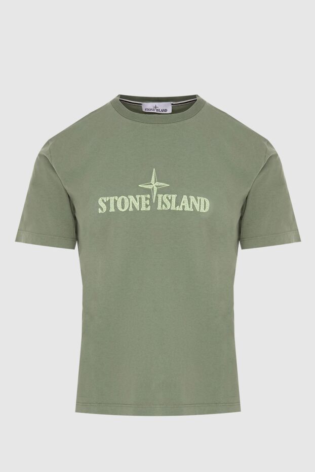 Stone Island man green cotton t-shirt for men buy with prices and photos 174097 - photo 1