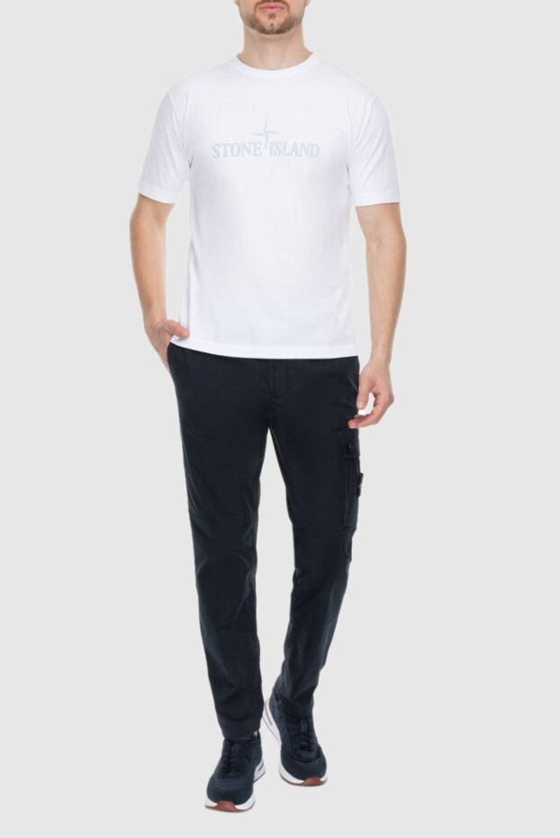 Stone Island man white cotton t-shirt for men buy with prices and photos 174098 - photo 2