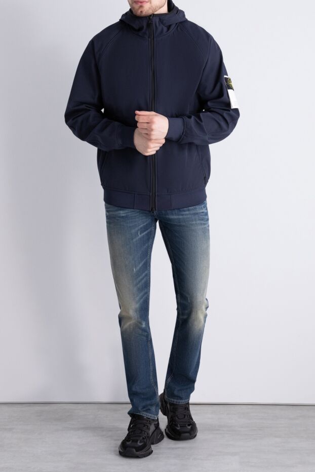 Stone Island man blue polyester and elastane jacket for men buy with prices and photos 174102 - photo 2