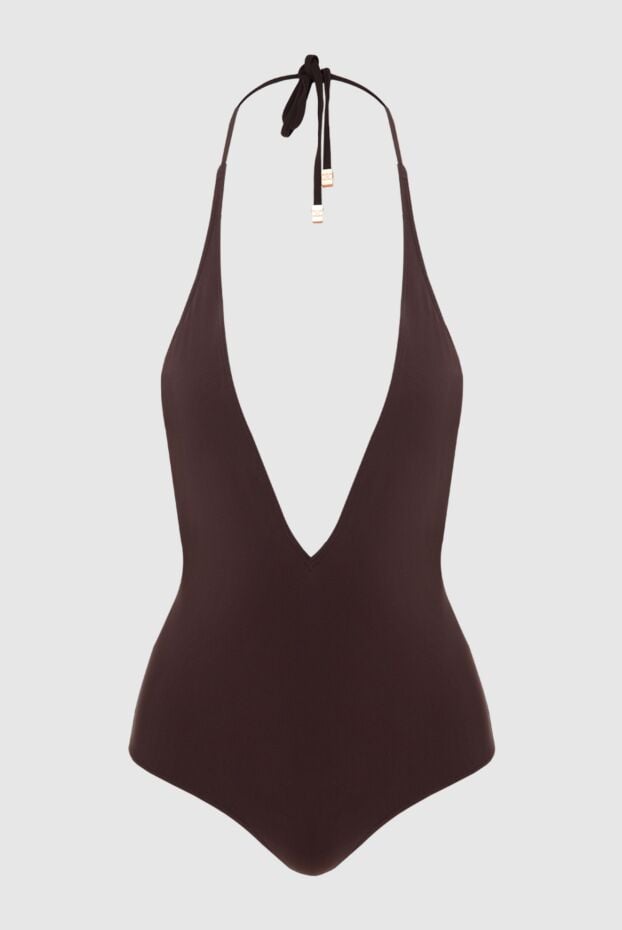Celine women's swimsuit brown with a v-neckline 174186 - photo 1