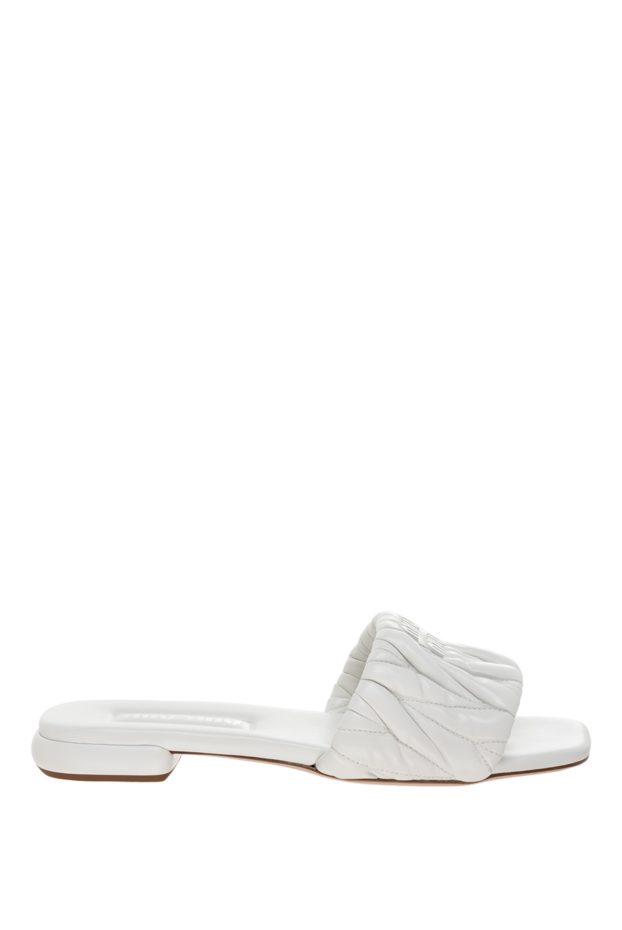 Miu Miu woman white leather flip-flops for women buy with prices and photos 174200 - photo 1