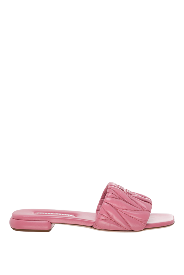 Miu Miu woman pink leather flip-flops for women buy with prices and photos 174201 - photo 1