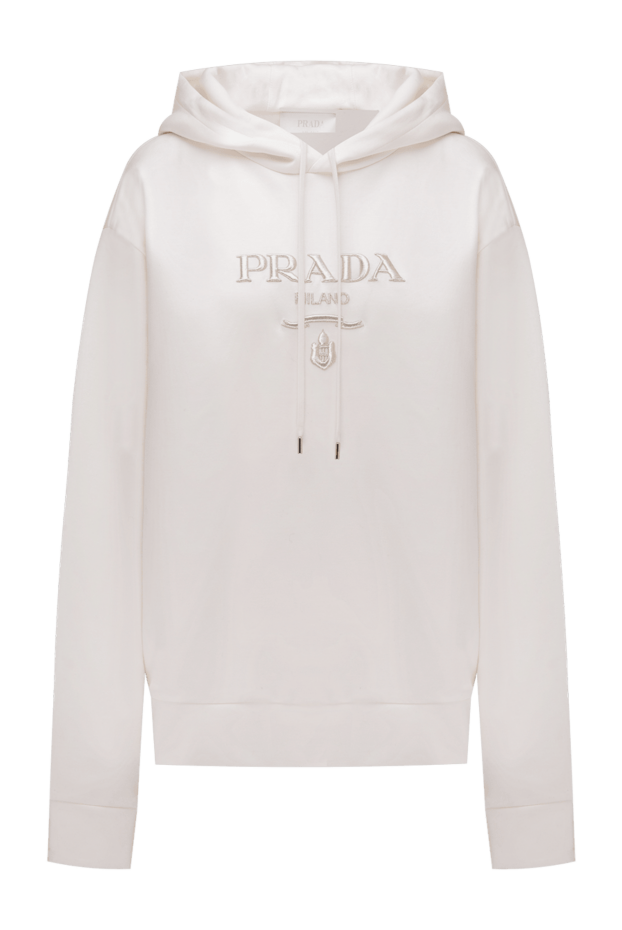 Prada hoodie for men made of cotton and polyamide white 174231 - photo 1