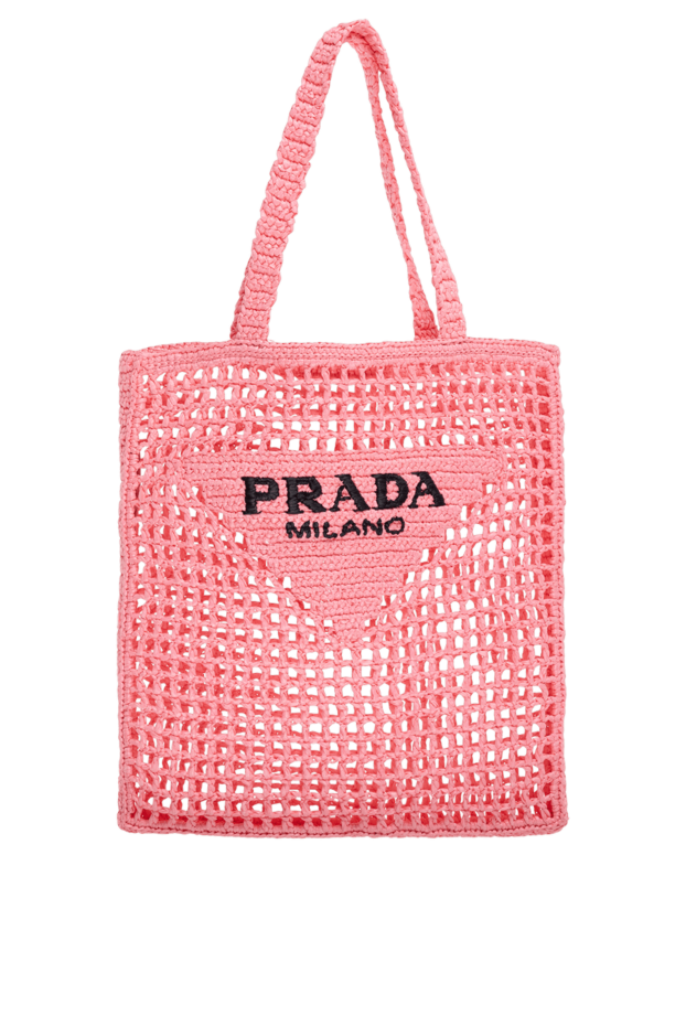 Prada woman pink raffia bag for women buy with prices and photos 174236 - photo 1