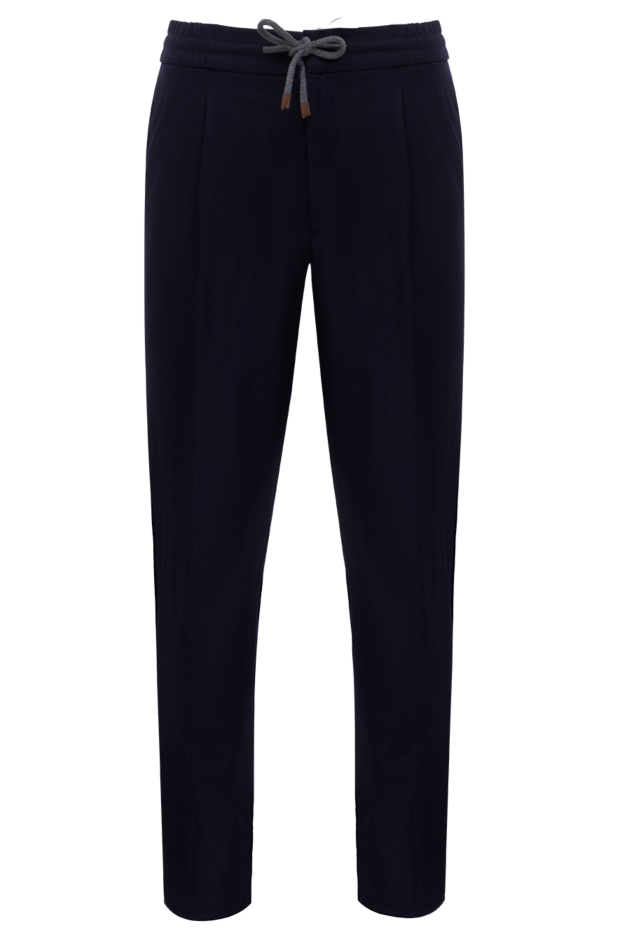 Штани чоловічі сині вовняні - фото 1