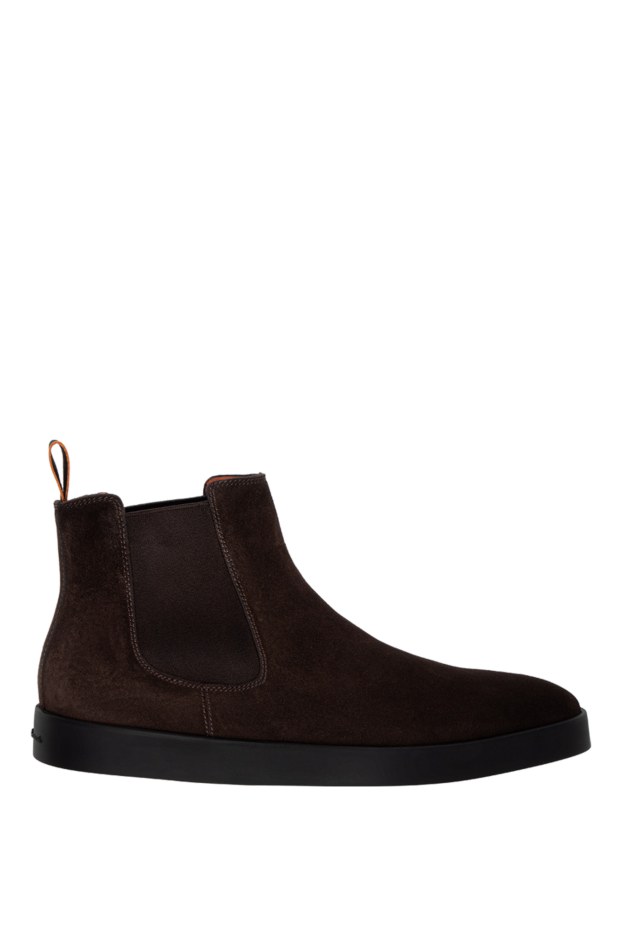 Santoni brown suede boots for men 174309 - photo 1