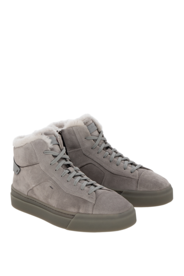 Santoni gray suede sneakers for women 174313 - photo 3