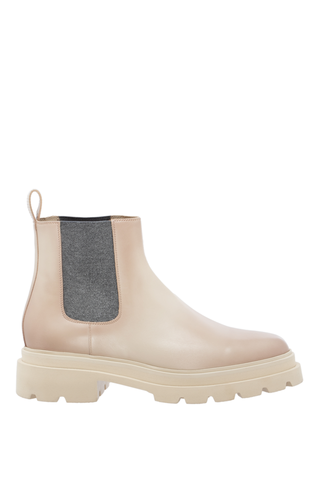 Santoni woman beige leather chelsea boots for women buy with prices and photos 174316 - photo 1