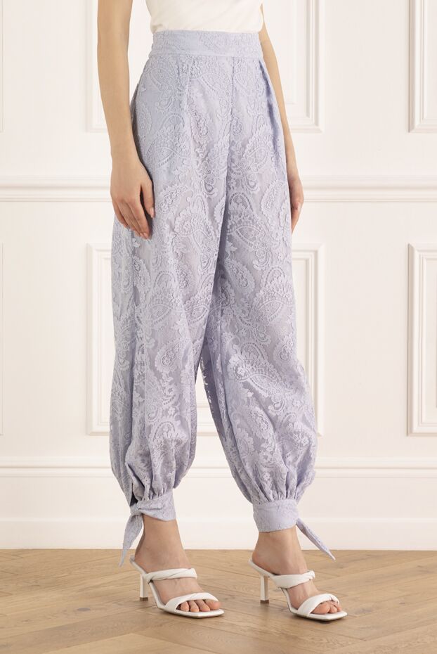 Zimmermann women's blue pants made of cotton and nylon 174321 - photo 3