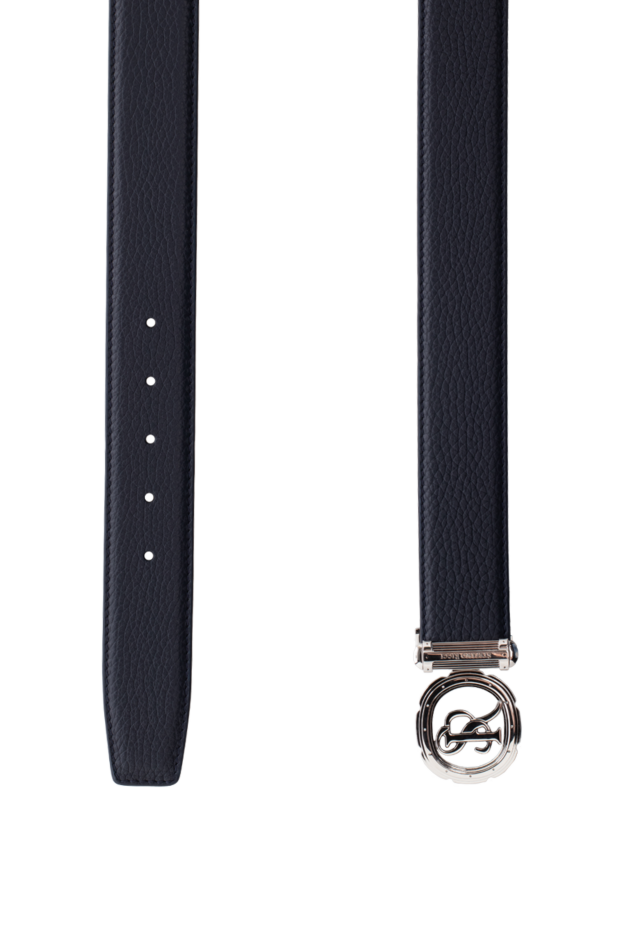 Stefano Ricci men's dark blue genuine leather belt with a round buckle 174381 - photo 3