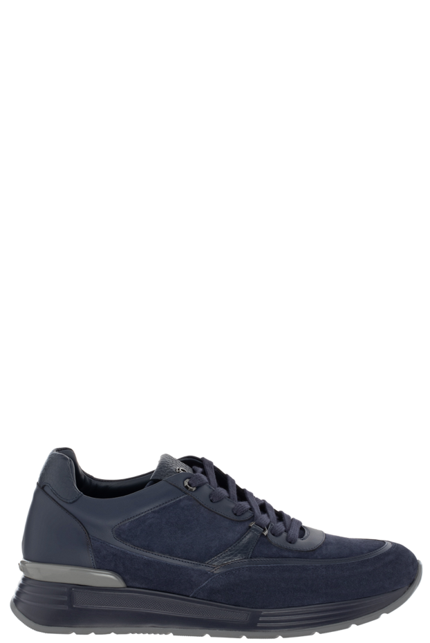 Stefano Ricci men's blue sneakers with logo on the tongue 174382 - photo 1