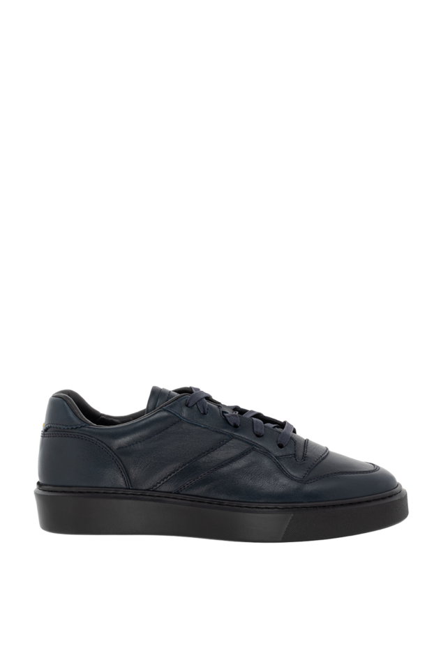 Doucal`s sneakers made of genuine leather with fur lining and dark sole 174399 - photo 1