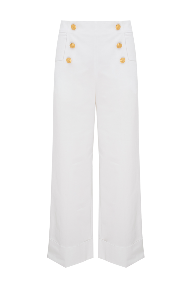 P.A.R.O.S.H. woman white cotton and elastane pants for women buy with prices and photos 174406 - photo 1