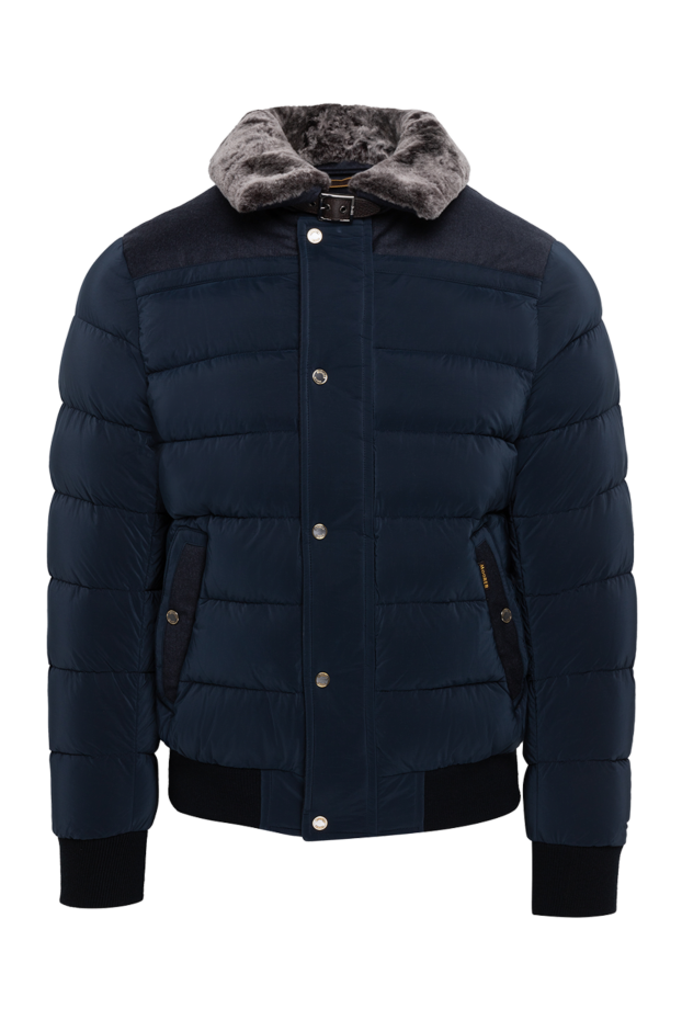 Moorer men's down jacket made of polyamide and polyester blue 174414 - photo 1