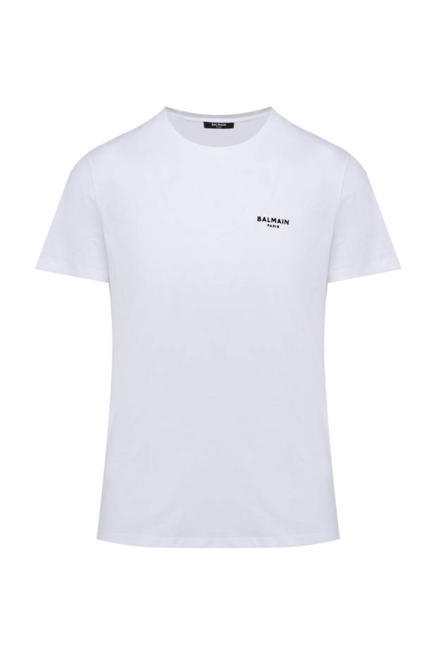 Balmain мужские футболка из хлопка белая мужская купить с ценами и фото 174467 - фото 1