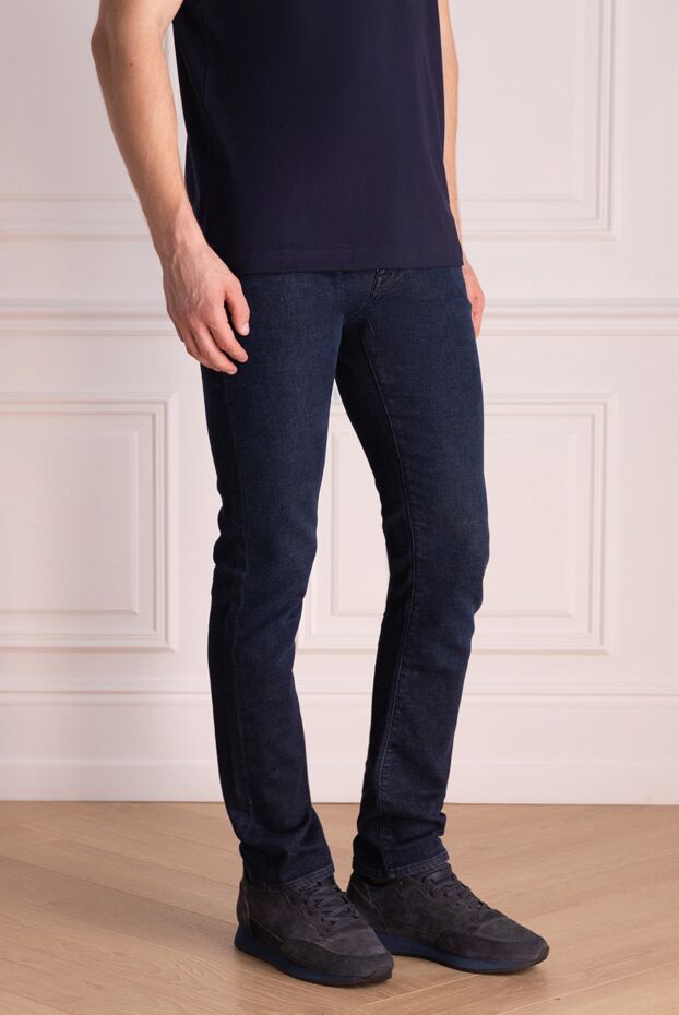 Jacob Cohen deep blue jeans with branded trim 174580 - photo 3