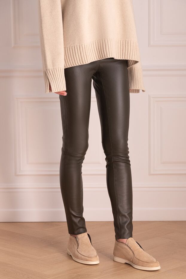 Max&Moi green leather leggings for women 174597 - photo 3