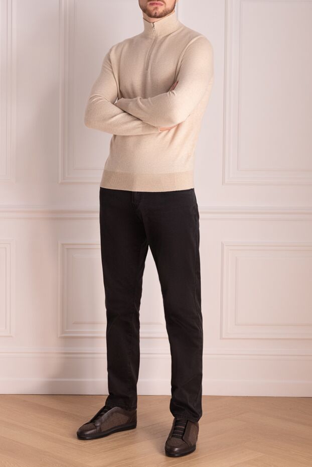 Loro Piana natural beige cashmere knitted troyer 174612 - photo 3