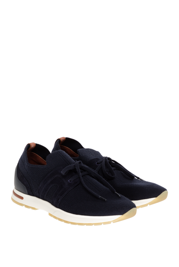 Loro Piana blue wool sneakers for women 174623 - photo 3