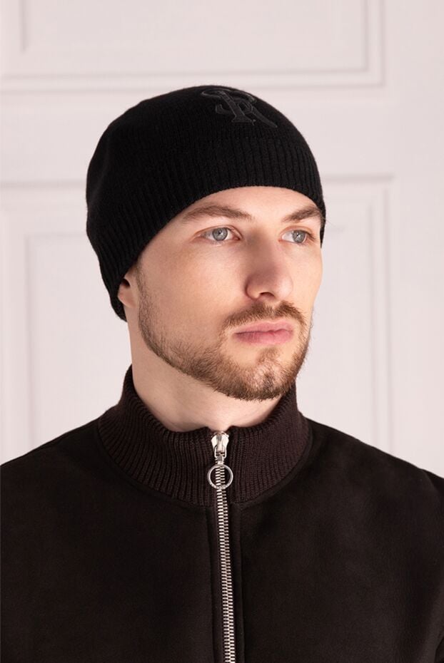 Stefano Ricci cashmere and crocodile leather hat black for men 174645 - photo 2