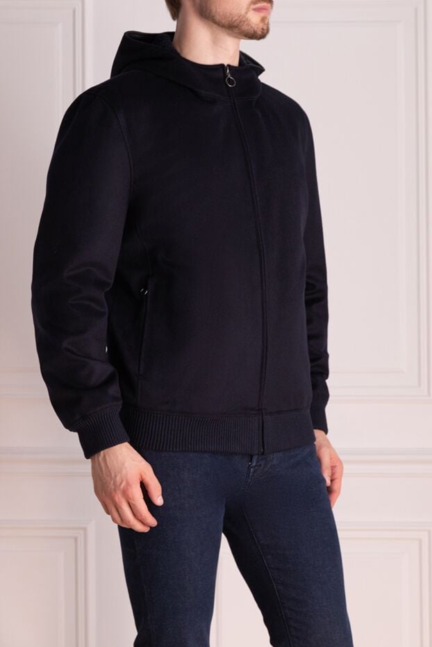 Seraphin blue cashmere jacket with fur lining men's 174659 - photo 3
