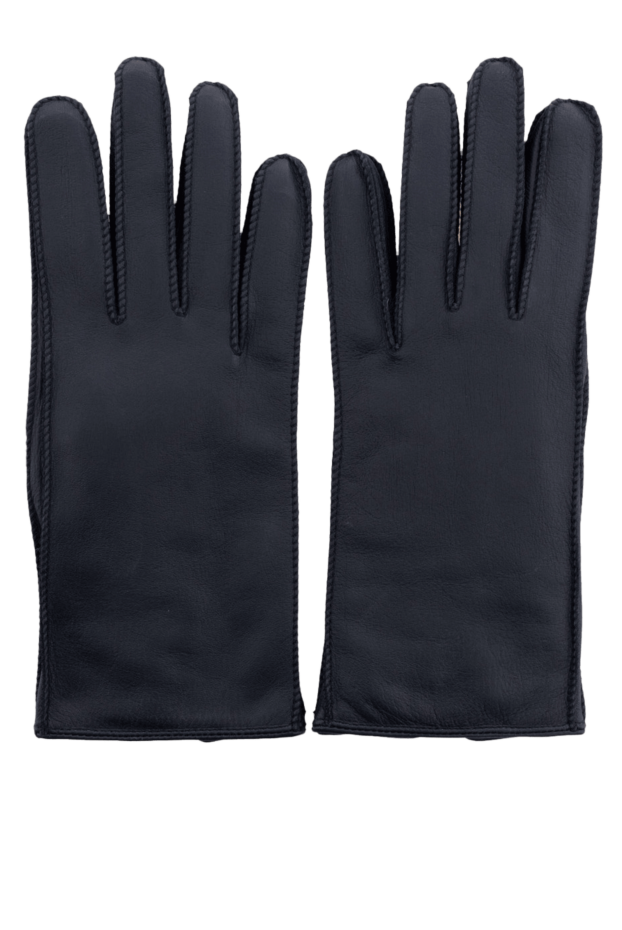 Seraphin genuine leather gloves with contrast trim along the edge 174681 - photo 1