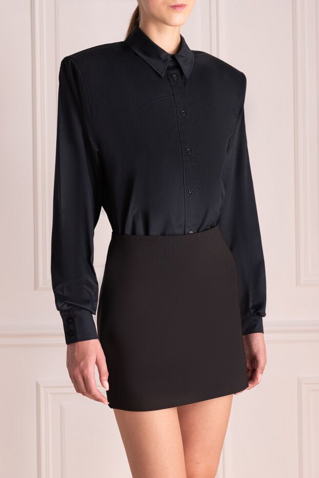 The Andamane black cotton shirt for women 174730 - photo 3