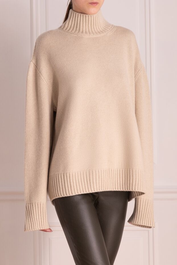 Loro Piana beige womens oversized cashmere jumper 174738 - photo 3