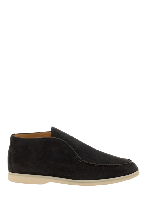 Loro Piana gray men's loafers made of suede 174754 - photo 1