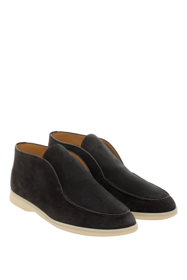 Loro Piana gray men's loafers made of suede 174754 - photo 3