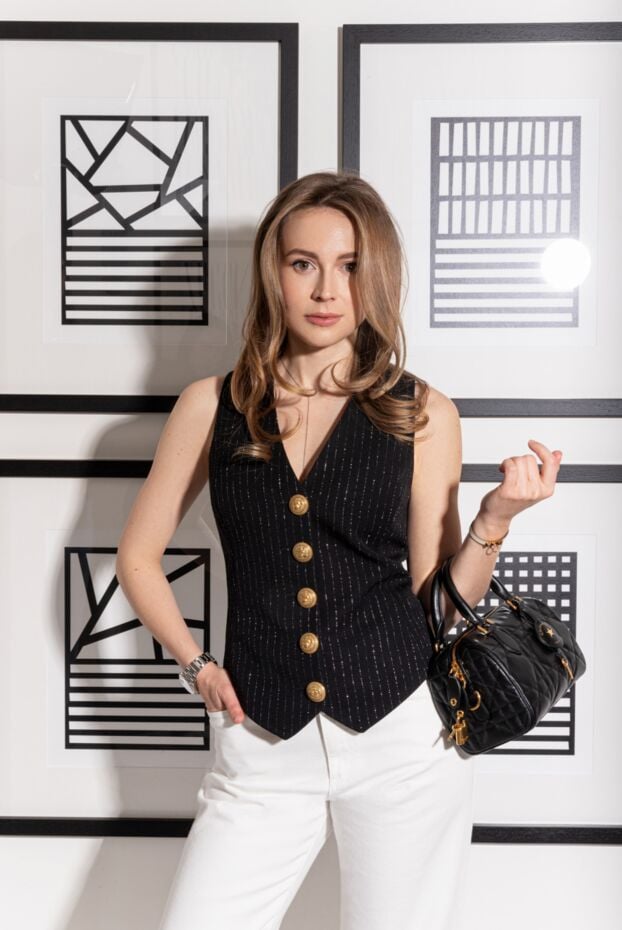Balmain жилет из шерсти черный женский 174882 - фото 2